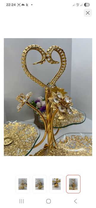 Конфетница новая круглая ,длина 25см, ширина 30см