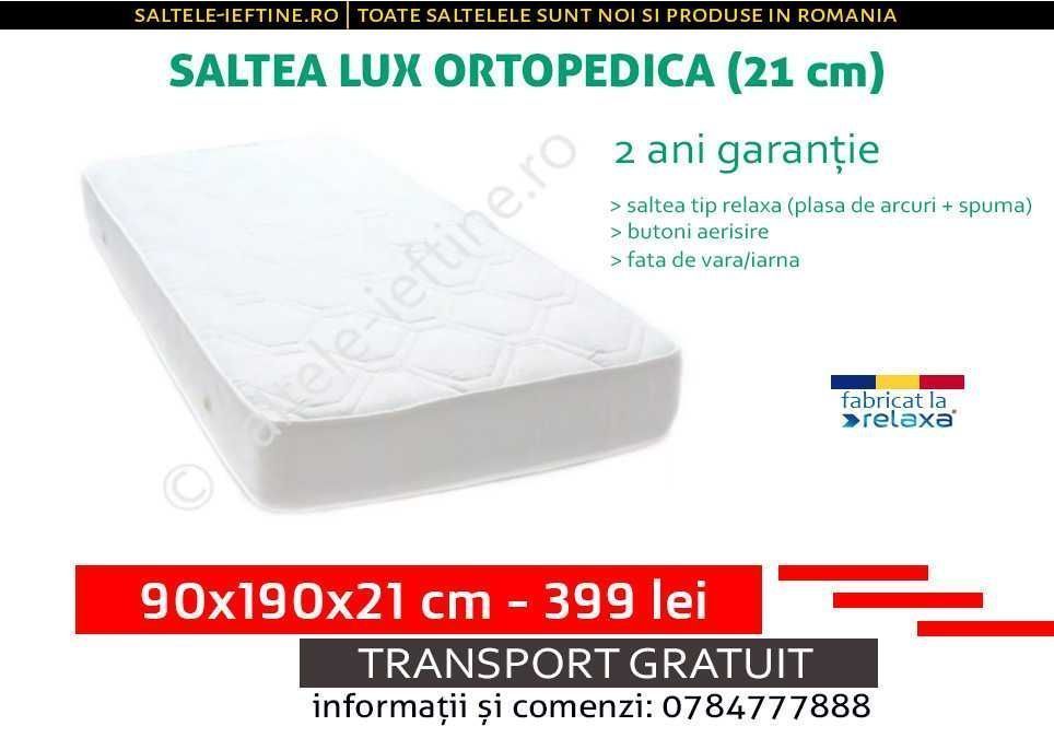 Saltea 90x190 Lux Ortopedica cu livrare gratuita (+alte 33 dimensiuni)