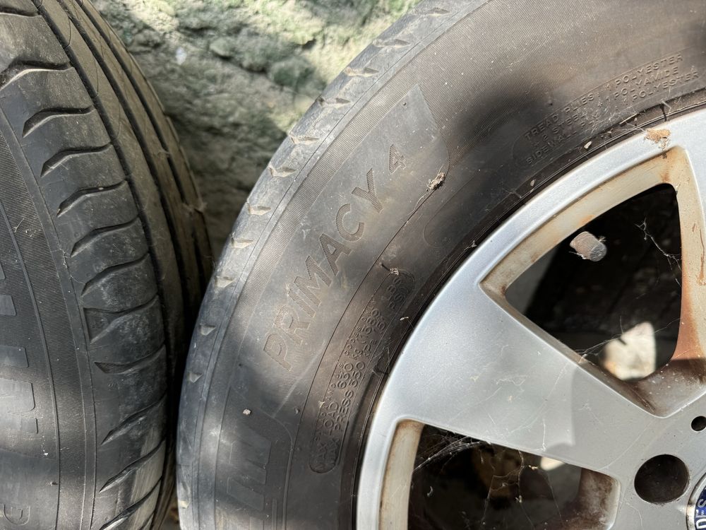4 бр оригинални джанти 5х112 16ки с летни гуми  Mercedes W204