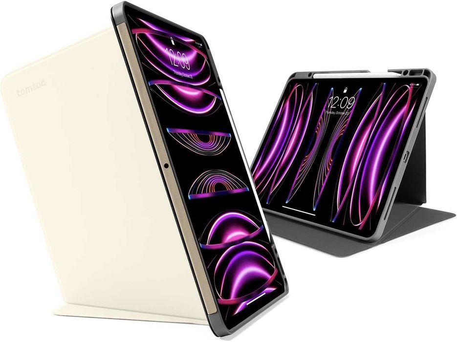 Husă Tomtoc pentru iPad Pro 12.9" (2022/2021, Gen. 6 & 5) - Alba