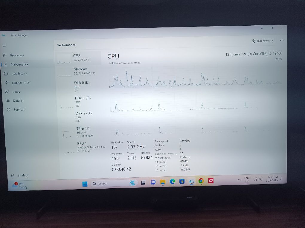 Гейм Рс Deepcool I5 12400 /48 gb ddr5