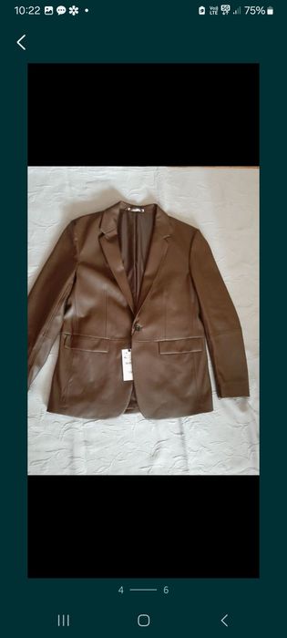 Sacou Zara din piele eco, XL