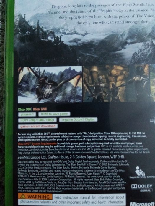 Transport curier 16 lei Joc/jocuri The Elder Scrolls V Skyrim  Xbox36