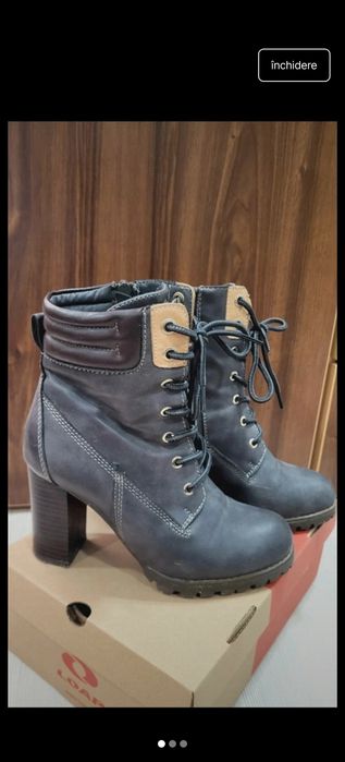 Ghete până la gleznă,cu șireturi mărimea 36-37
