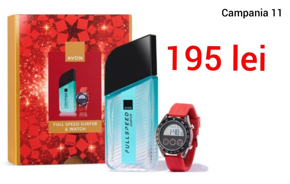 Set cadou Full speed cu parfum si ceas