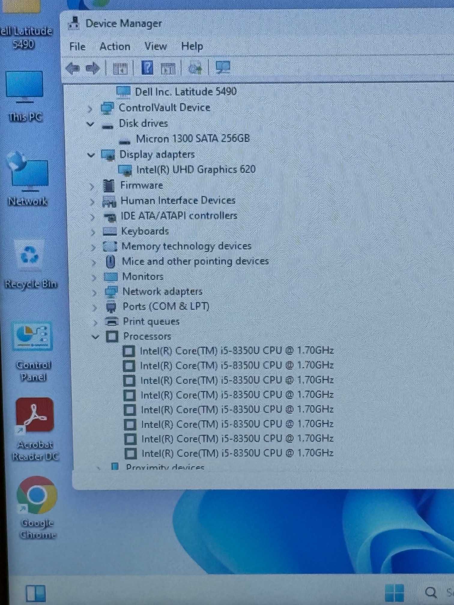 Dell Latitude 5490 отличен I5/8RAM/256SSD