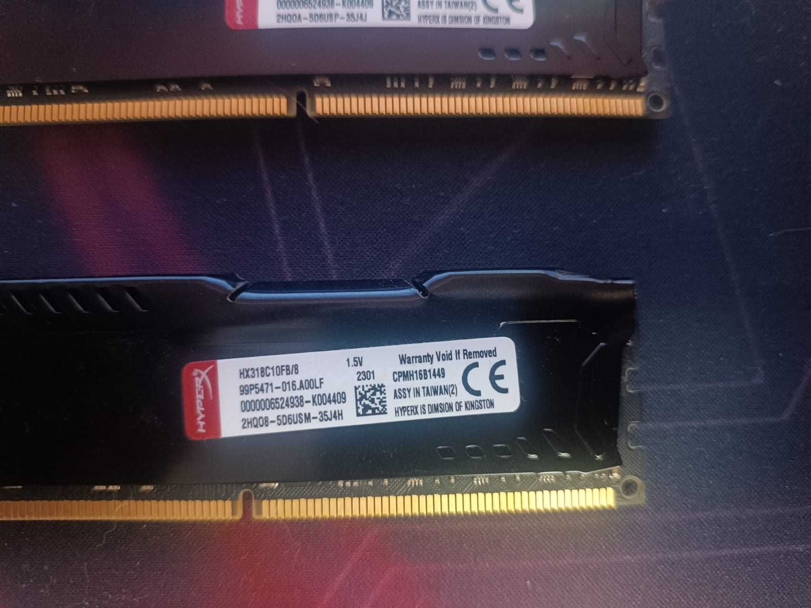 озу DDR3 kingston fury 2x8gb 1866 mhz и 2x4gb 1600mhz