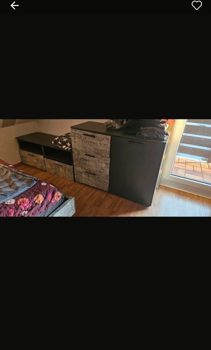 Vând pat cu sifonier