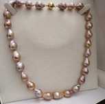 colier unicat perle naturale edison baroc 11-15mm si aur 14k