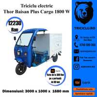 Triciclu NOU electric 1800W Thor Baisan Cargo Plus Agramix