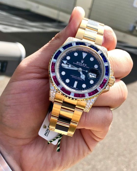 Rolex GMT Master Rainbow / ceas de mana cu diamante AUTOMATIC