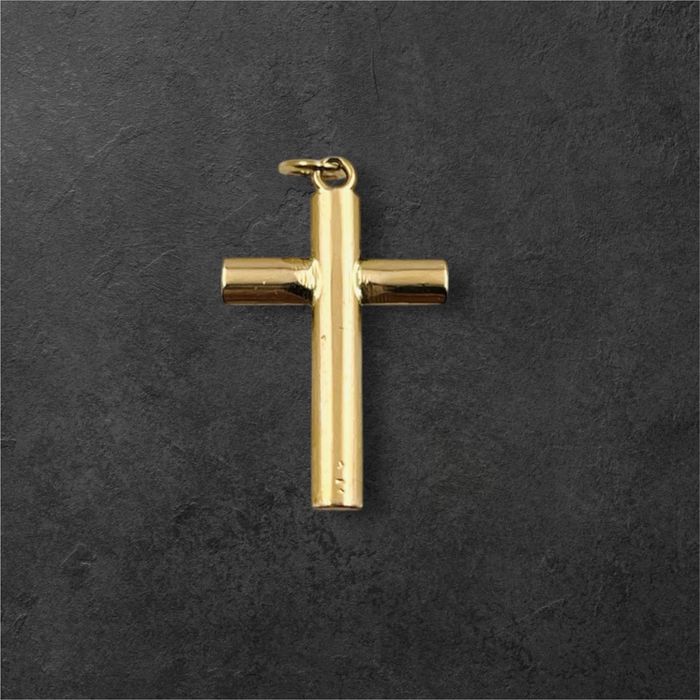 Златен кръст 14K висулка