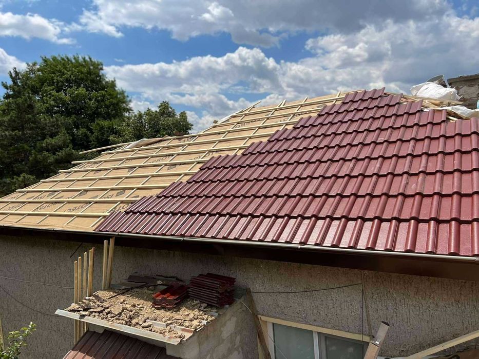 Ремонт на покриви Безшевни улуци Дървени конструкции Хидроизолация