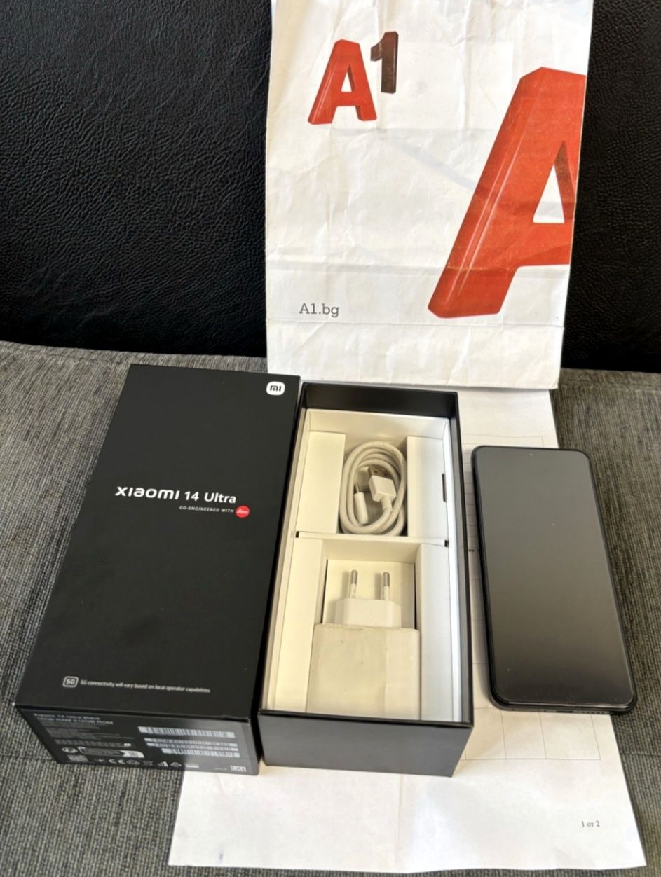512GB Xiaomi 14 Ultra 16GB 5G Гаранция A1 2026г. Black / Черен
