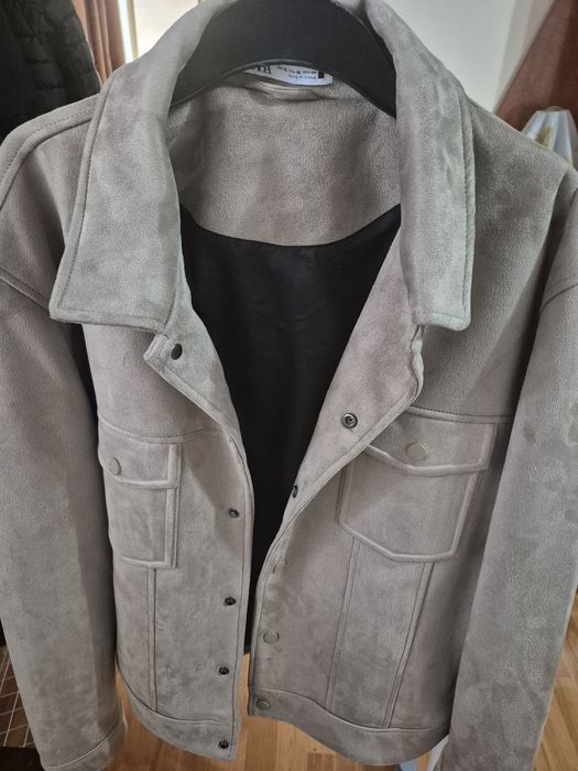 Jacheta Zara din imitație de piele intoarsa