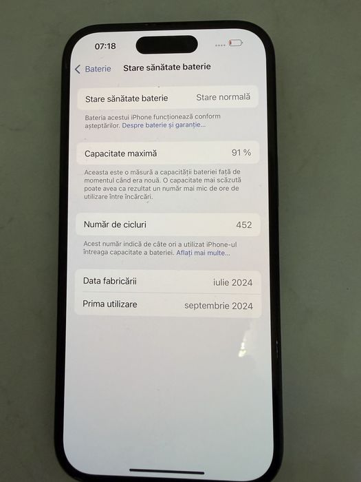Iphone 15 ,baterie 91%