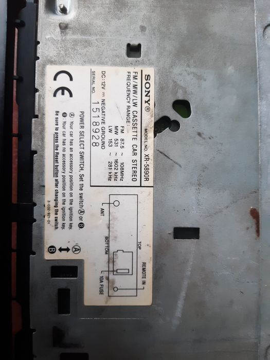 Auto Casetofon Sony cu casetă...