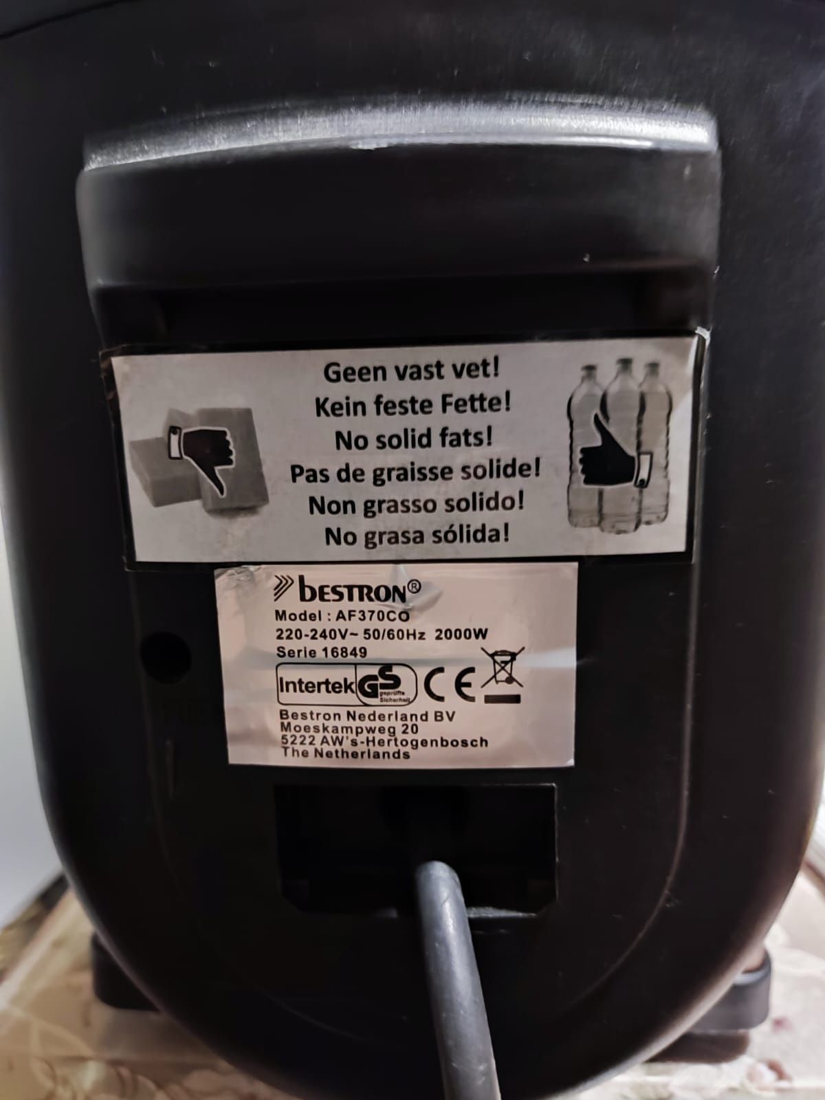 Friteuza Bestron AF370CO Copper deep fryer