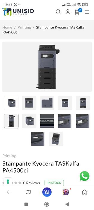 Stampanta Nouă Kyocera TASKalfa PA4500CI