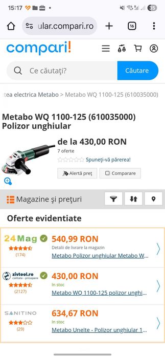 Polizor unghiular Metabo WQ 1100-125