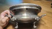 Reșou vechi de masă francez – Réchaud de Table – decor vintage/steampu