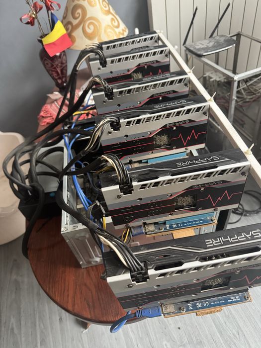 Vand rig mining 6 x rx 580 8GB AMD