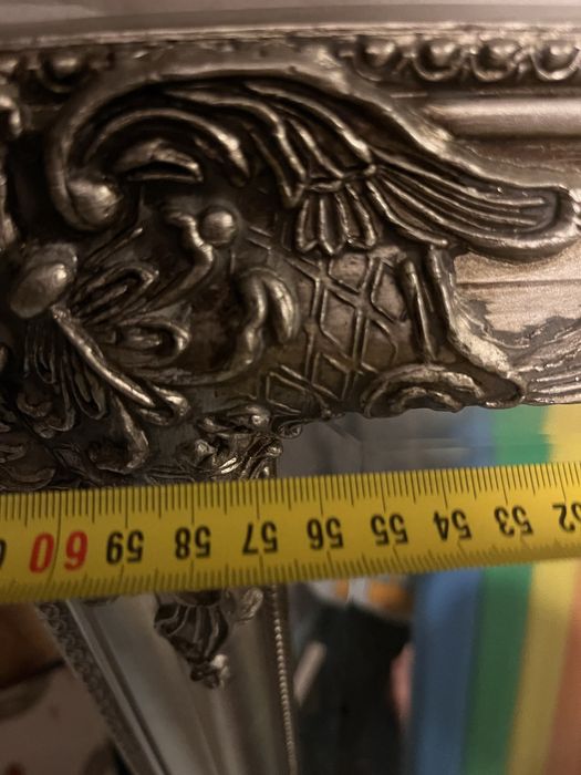 Oglinda rama argintie 70x90 (nou)