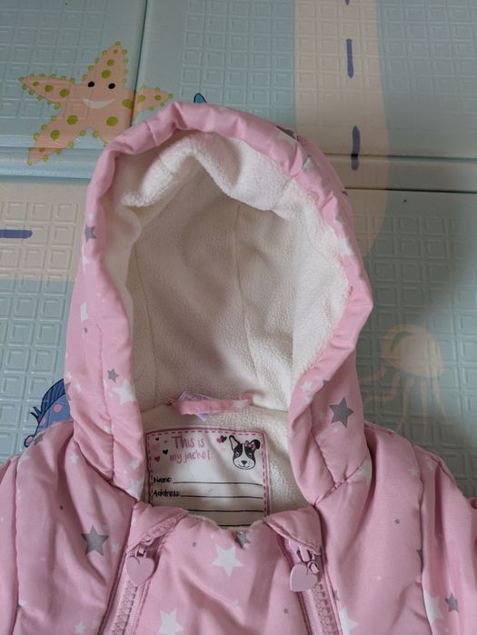 Розов зимен бебешки космонавт за новородено