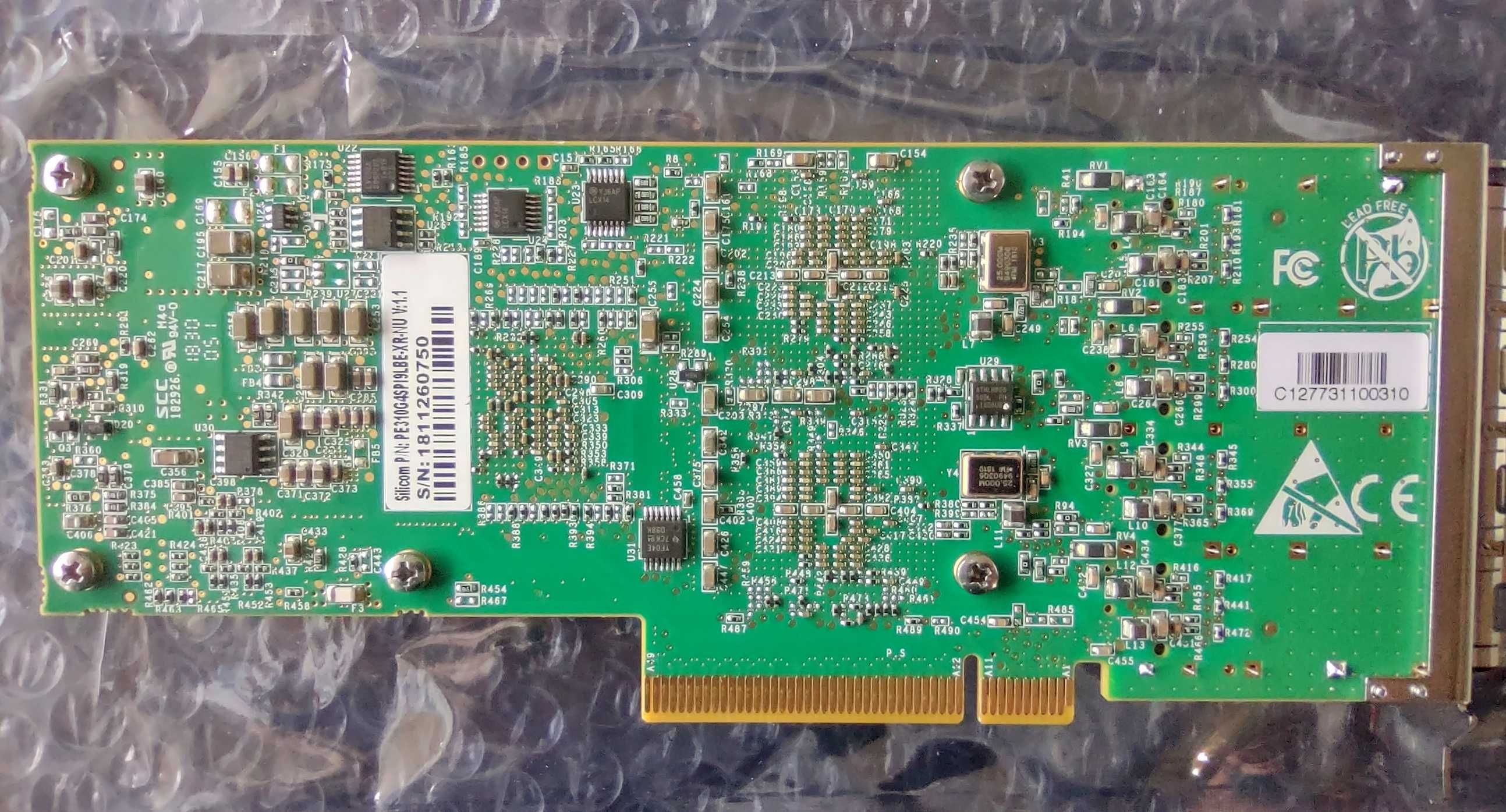 X520-DA4 LP Silicom PE310G4SPI9L 10Gb QP Мрежов Адаптер Intel 82599ES