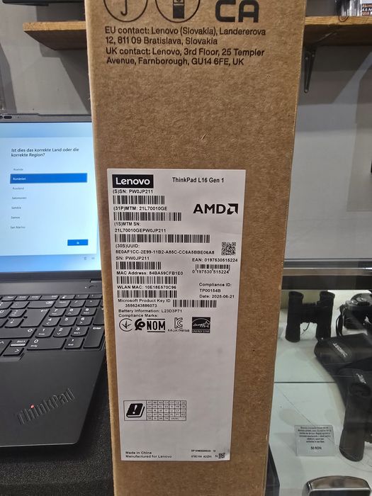 Lenovo ThinkPad L16 Gen 1 – Ryzen 7 Pro 7735U – 32GB RAM – 1TB SSD