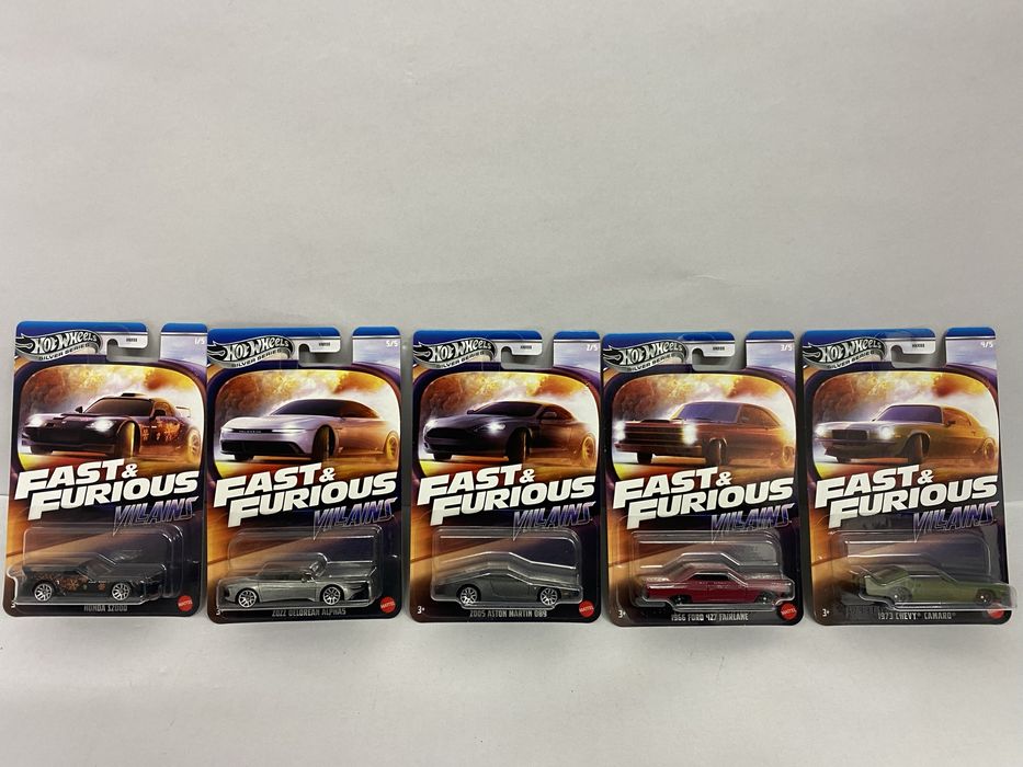 Lot 5 piese HOT WHEELS Fast and Furious silver