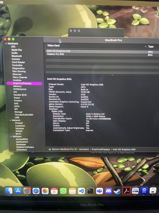 Macbook pro 15" 2017 touchbar