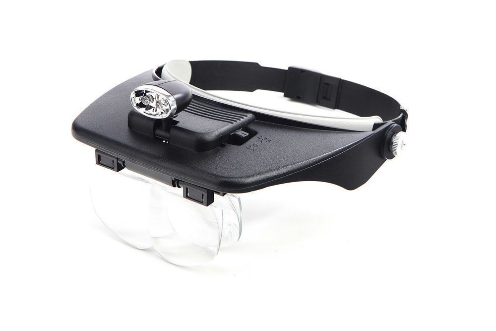Ochelari cu lupa de cap interschmbabil cu iluminare led hbm machines o