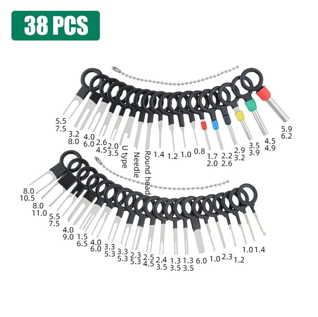 38бр. Комплект инструменти за вадене на пинове от букси