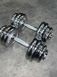 Set gantere reglabile cu discuri cromate 35kg - 2 x 17,5kg