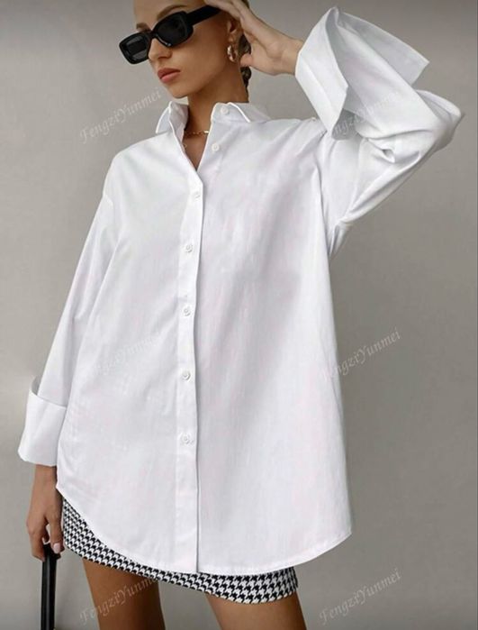 Дамска бяла риза