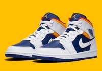 JORDAN 1 Mid Deep Royal Blue Laser Orange  43 / Оригинал