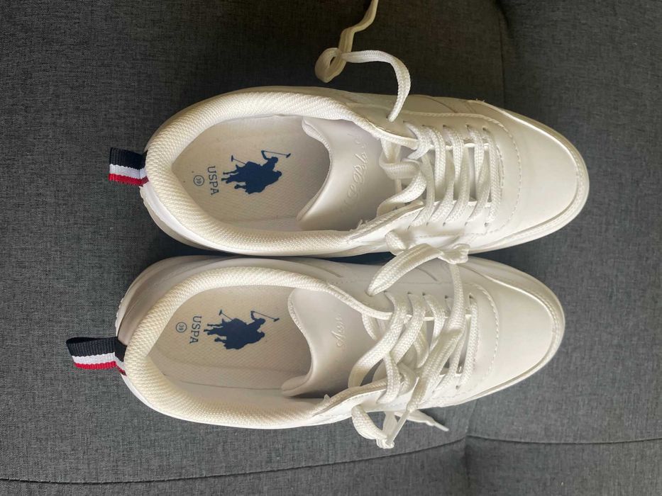 Vand U.S. Polo Assn, pantofi de sport pentru femei, alb-39