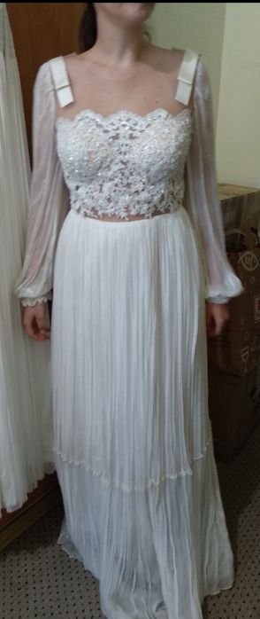 Rochie mireasa mătase Maia Rațiu noua S