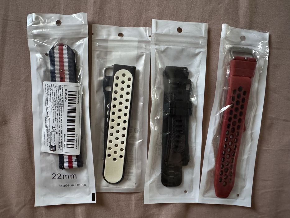 Curele ceas 22mm silicon si una textil pentru smartwach sau clasic