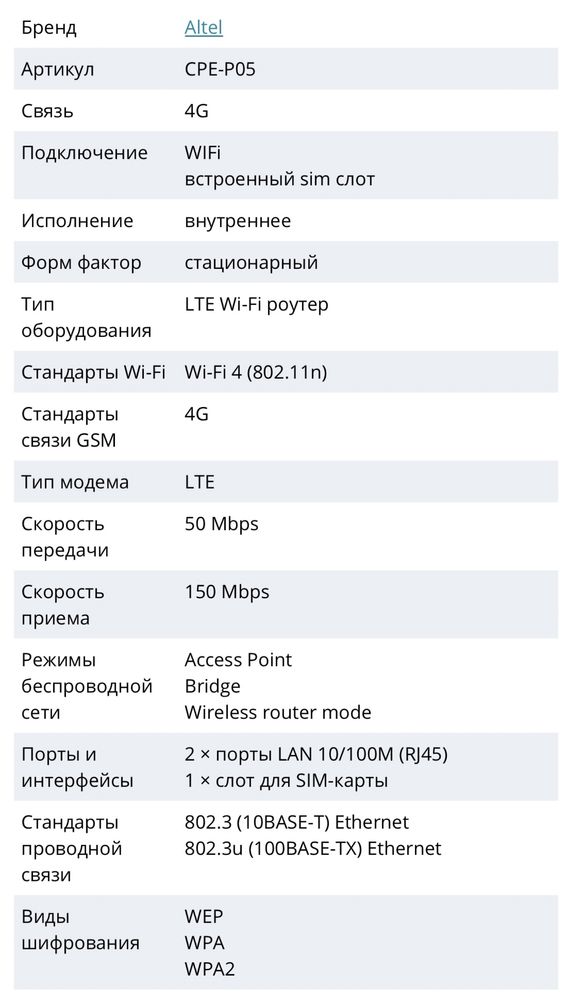 Wi-fi алтел роутер продам