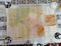 Uzbekistan geographic map, o'zbekiston geografik xaritasi, карта