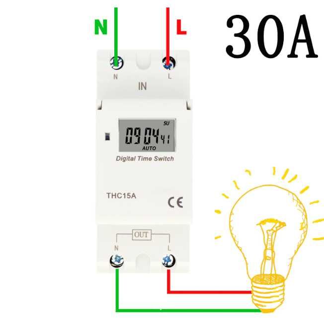 Цифровой таймер THC30A 30A AC 220V