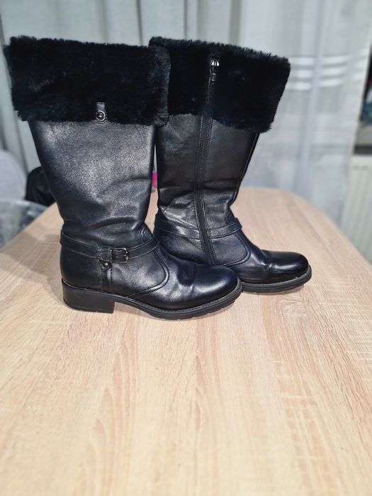 Cizme piele cu blana
