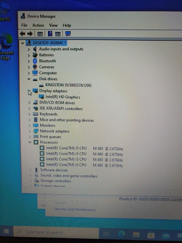 Laptop Dell i5 4gb