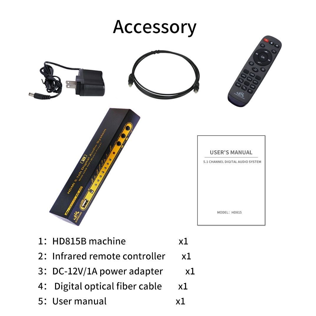 Convertor Audio 5.1 Decoder DAC DTS AC3 FLAC APE 4K-2K HDMI ARC cod186