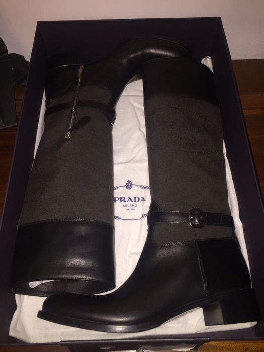 Cizme PRADA Logo Jacquard noi originale 42 !