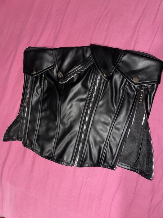 Кожен топ тип Корсет ХС НОВ