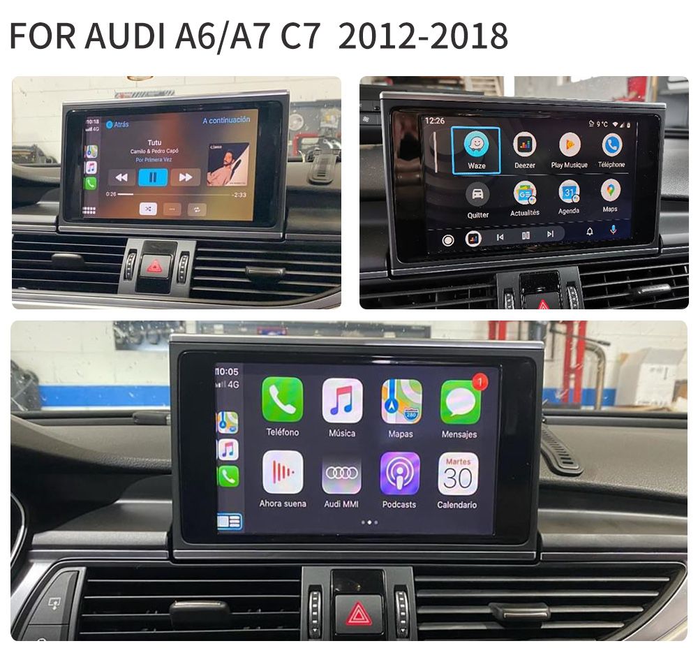 CarPlay si Android Auto pentru Audi A3, A4, A5, A6, A7, A8, Q5, Q7