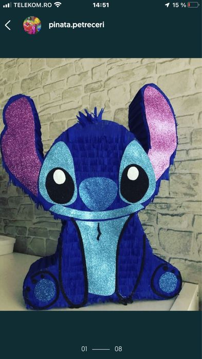 Pinata Petreceri Sanrio,Kuromi,Hello Kitty,Stitch,Sonic,Pikachu,Labubu